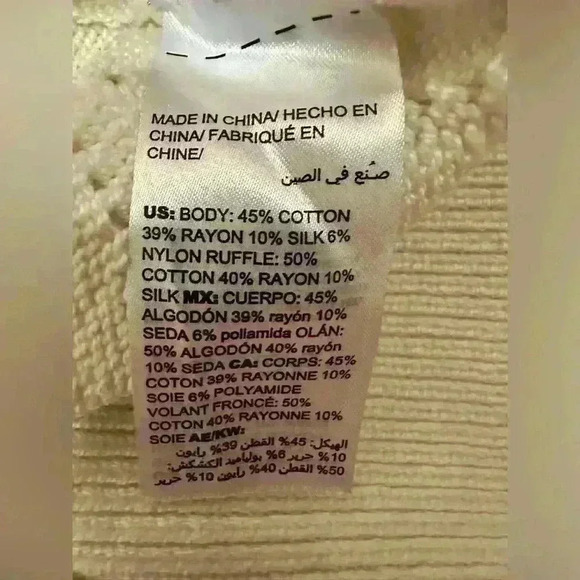 White House Black Market Pointelle Mock Neck Ruffle Sweater Size XL - Picture 8 of 8